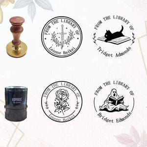 Personalisierter BUCH Stempel, Bücherstempel, Aus der Bibliothek von, Bücherstempel, Geschenk für Buchliebhaber, Buchstempel, Bestes Geschenk