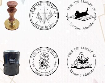Personalized BOOK Stamp, Custom Library Stamp, From the library of, Custom  Library Stamp, Gift for book lover, Book Stamps, Best Gift