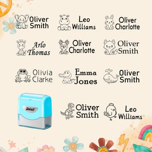 Individuelle Kleidung Stempel, Personalisierte Stoff Stempel, Wasserdicht, Namen Stempel, Stoff Stempel, Logo Stempel, Kindergarten Stempel, Schuluniformen