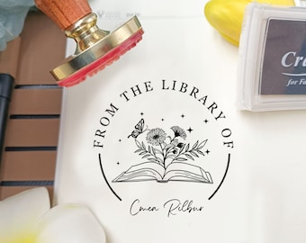 Personalized BOOK Stamp,Custom Library Stamp,From the library of,Custom  Library Stamp,Gift for book lover,Book Stamps,Best Gift