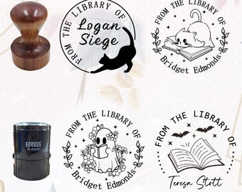 Personalized Book Stamp, From the Library of book, Self Inking Stamp, Custom Book Stamp, Ex Libris stamp, Wood Stamp, Book Lover Gift