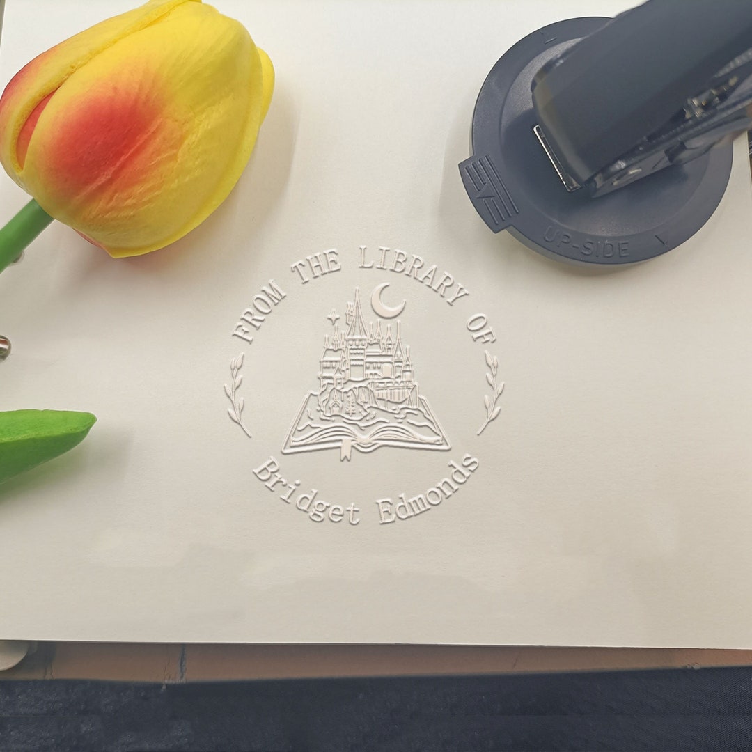 Personalized Book Embosser, Custom From the Library of Book Stamp