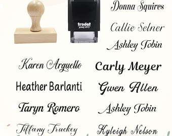 Aangepaste naamstempel, gepersonaliseerde handtekeningsstempel, zelfinktende handtekeningstempel, stempels leraar, naamstempels, kalligrafie naamstempel