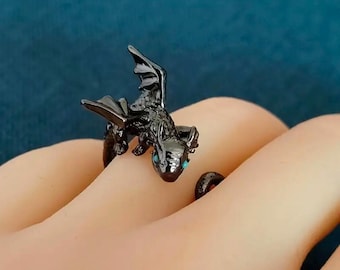 Fourth Wing Ring, Iron Flame Ring, Onyx Storm Ring, Tairn Ring, Black Dragon Ring