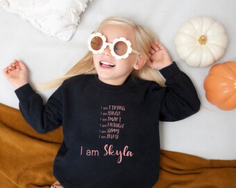 Affirmation Jumper/Sweatshirt- Personalised kids t-shirt unisex custom