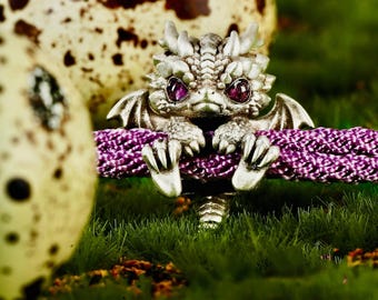 Grumpy Baby Dragon Bracelet,Silver Charm,Adjustable Friendship Bracelet,Back to school gift