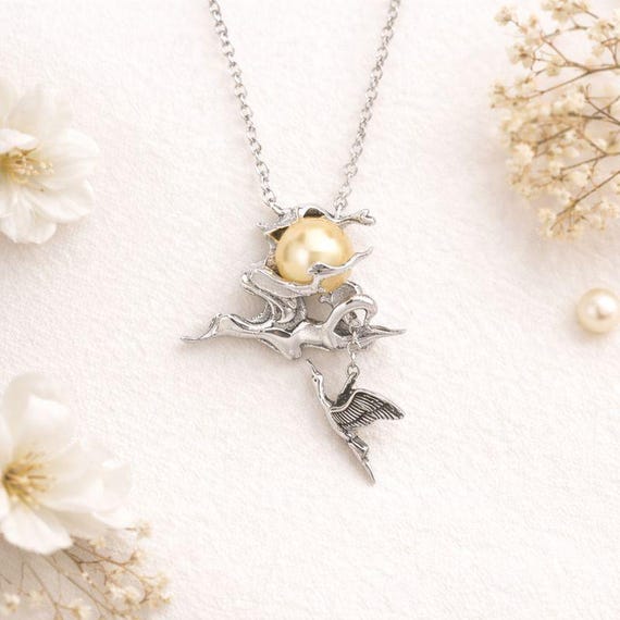 Collana Airone In Argento Sterling 925 - Simbolo Di Felicità E Pazienza, Regalo Per Donne E Ragazze - 2