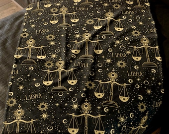 Libra Zodiac Blanket, Astrology Throw Blanket, Celestial Libra Gift, Horoscope Home Decor, Cosmic Star Sign Blanket