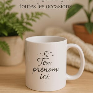 Mug personnalisé avec prénom | Cadeau unique | Mug en céramique 330 ml | Idée cadeau anniversaire, collègue, famille, couple