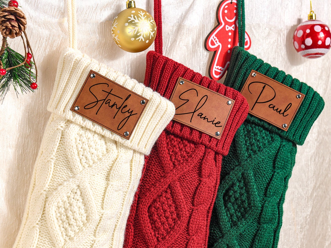 2023 Family Christmas Stockings,personalized Stockings With Names,red