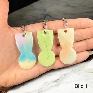 Einkaufswagenlöser Schlüsselanhänger personalisiert Epoxidharz mit Glitzer – Geschenkidee Handmade Unikat Einkaufswagenchip