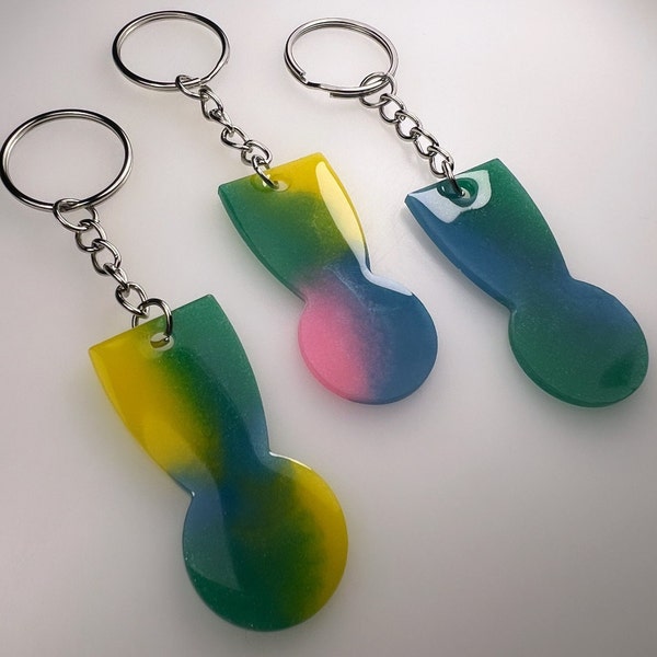versch. Einkaufswagenlöser Schlüsselanhänger, personalisiert aus Epoxidharz, Resin, Geschenkidee