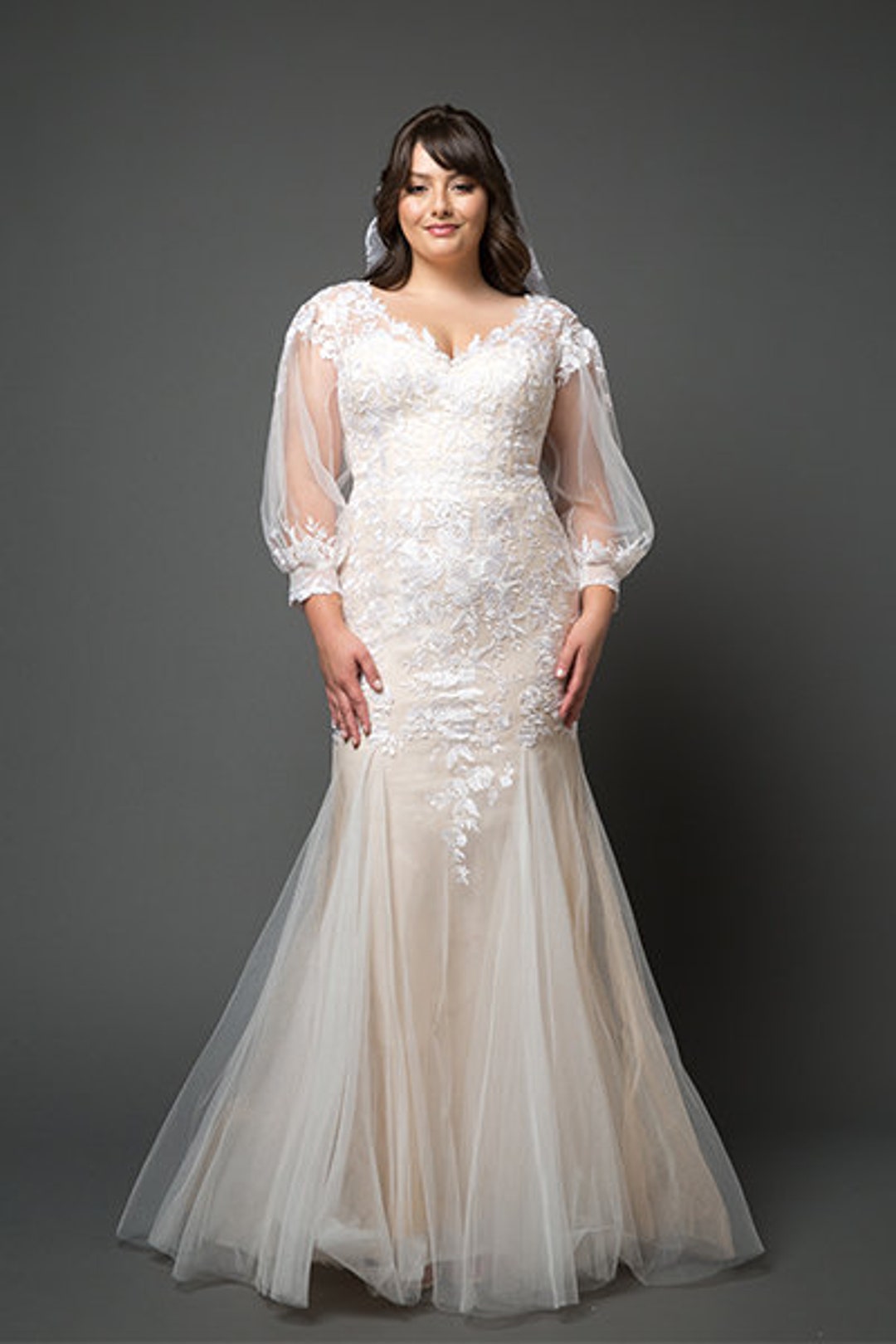 Mermaid Wedding Dress With Sleeves Etsy