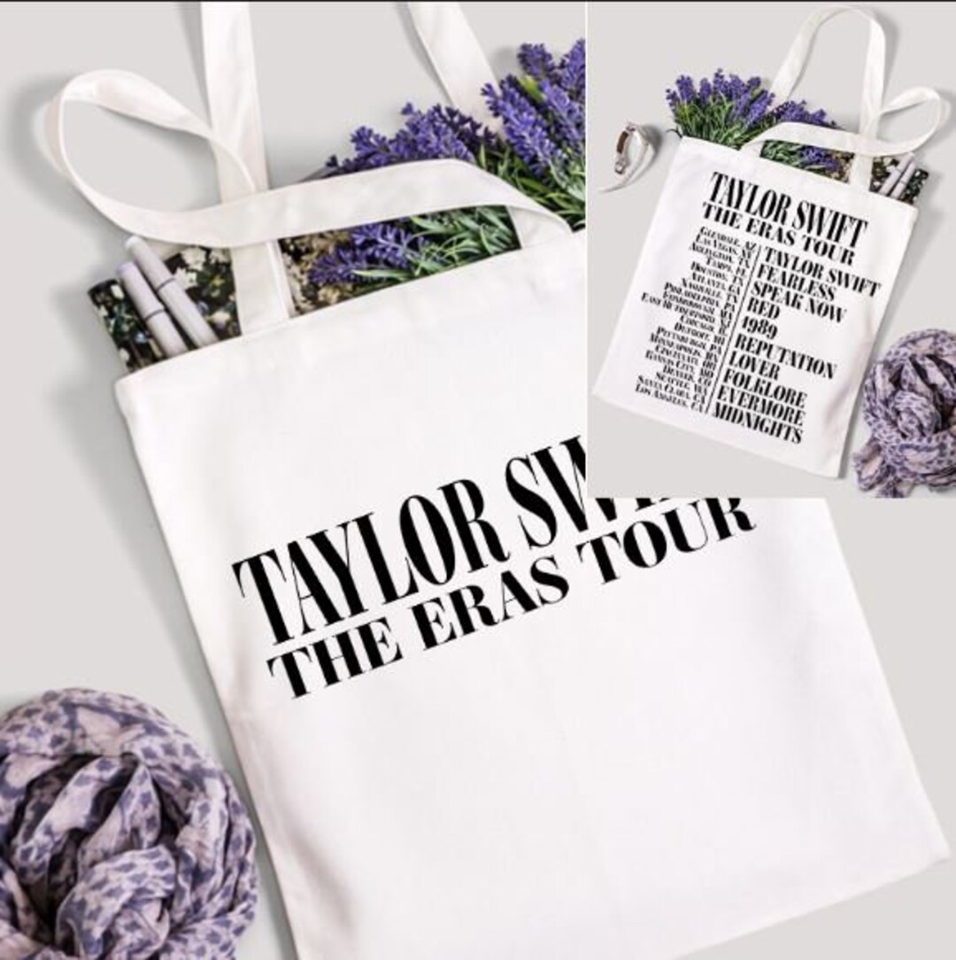 Taylor Swift the Eras Tour Eco Tote Bag Reusable Cotton Canvas Tote Bag ...