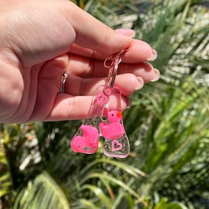 Llavero inicial personalizable con forma de patito de goma