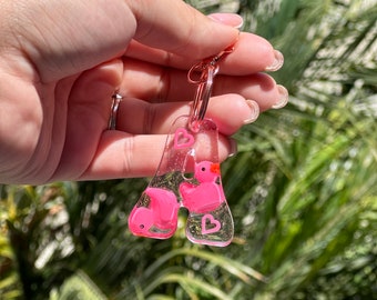 Rubber Ducky Customizable Initial Keychain