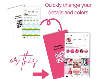 2023 Instagram Business Card, IG Business Card, Lash Tech Business Card, QR code Business Card, Instagram Business Card Template, Canva tp