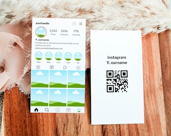 2024 Instagram Business Card, IG Business Card, Lash Tech Business Card, QR code Business Card, Instagram Business Card Template, Canva tp