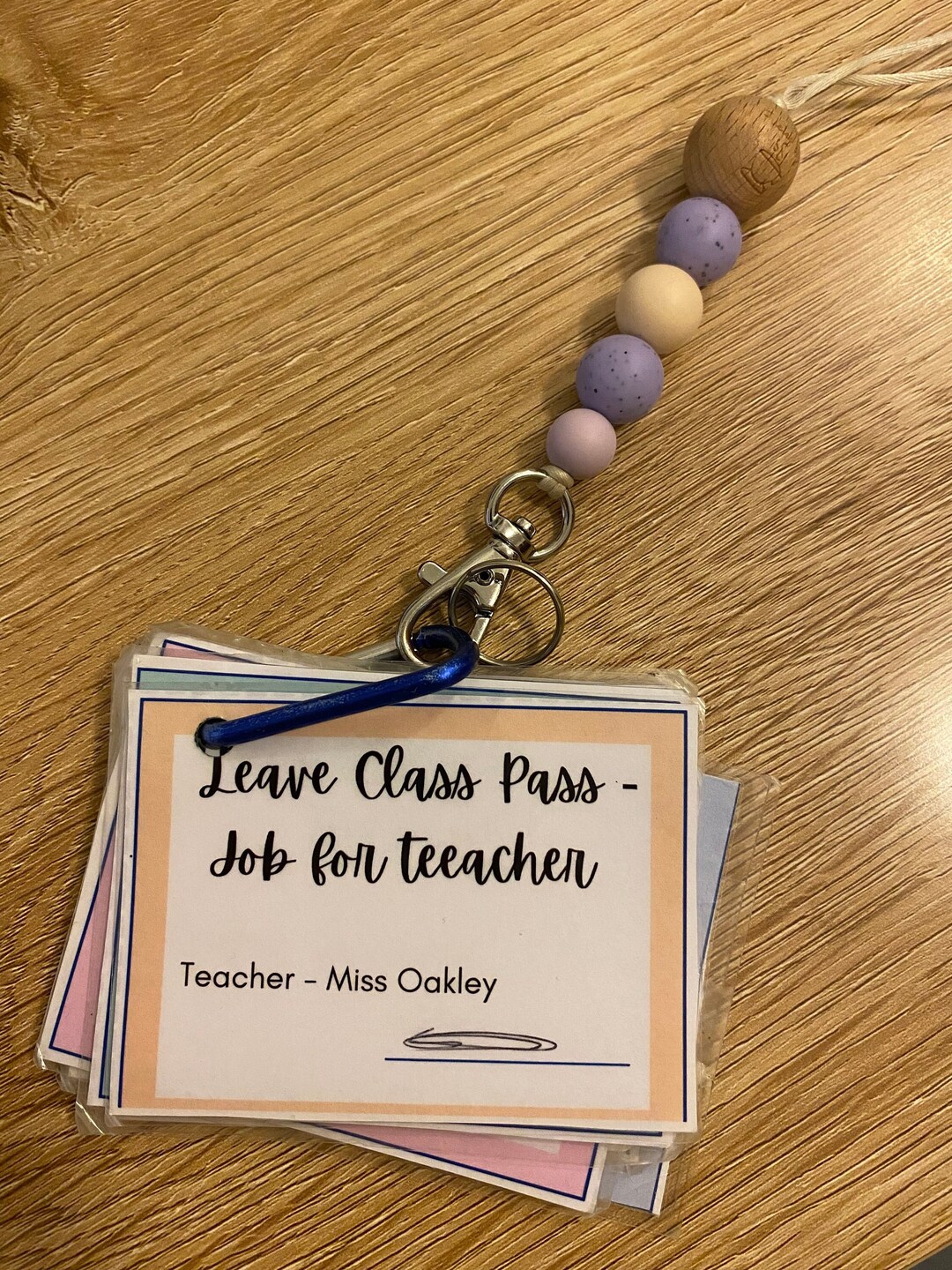 Teacher out of class pass template etsy