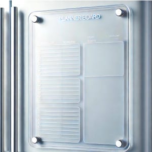 Magnetic Fridge Planner 8.3&quot; x 11.7&quot; | Clear Dry Erase Board | Acrylic Calendar | Office & Home Decor | Reusable Notes | Housewarming Gift