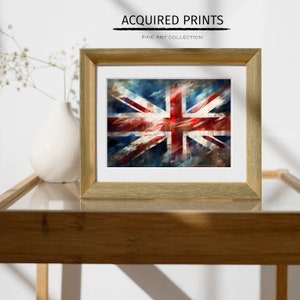 Union Jack Art Print: Expressionist British Flag Painting (digital ...