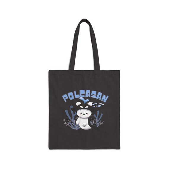 Polcasan Cotton Canvas Tote Bag: GMMTV Taynew Mascot, Thai BL