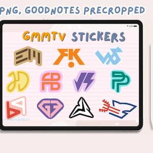 GMMTV BL Logos Stickers | Williamest, Geminifourth, Pondphuwin, Perthsanta | Thai Actors | Cropped PNG Digital Download, Goodnotes File