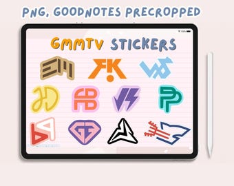 GMMTV BL Logo Stickers: Thai Actors (Digital Download, PNG Files, Goodnotes file)