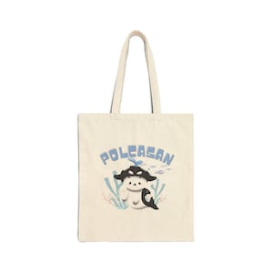 Polcasan Tote Bag, GMMTV TayNew Mascot, Thai BL Actors Merch | Cotton Canvas Tote Bag, Cute Design, Gift Idea, Reusable Shopping Bag