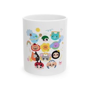 GMMTV LOL Fan Fest 2025 Mug, Thai BL Actors Cute Mascots | WilliamEst, PerthSanta, GeminiFourth | Love Out Loud Coffee Cup, Bl Series Merch
