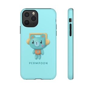 PermPoon Phone Case | PondPhuwin GMMTV Thai Bl Actors | Cute Mascot Design | Clear & Matte iPhone Case