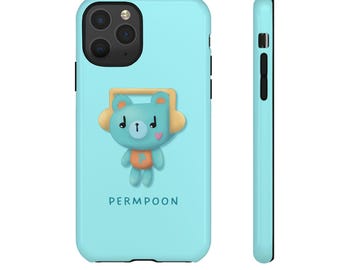 PermPoon Phone Case | PondPhuwin GMMTV Thai Bl Actors | Cute Mascot Design | Clear & Matte iPhone Case