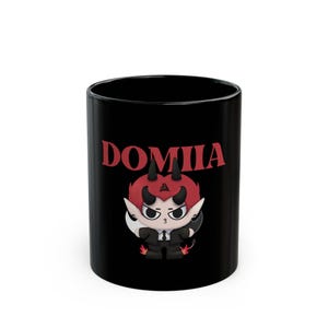 Domiia Mug | GMMTV Thai BL Actors PerthSanta, Cute Mascot Design | Gift Idea, Coffee Cup, Bl Merch, Black Mug