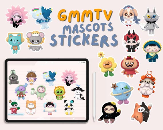 GMMTV Stickers | Skynani, Williamest, Perthsanta, Lykn, Geminifourth, Pondphuwin| Thai BL & GL Series | Digital Cropped Png, Goodnotes File