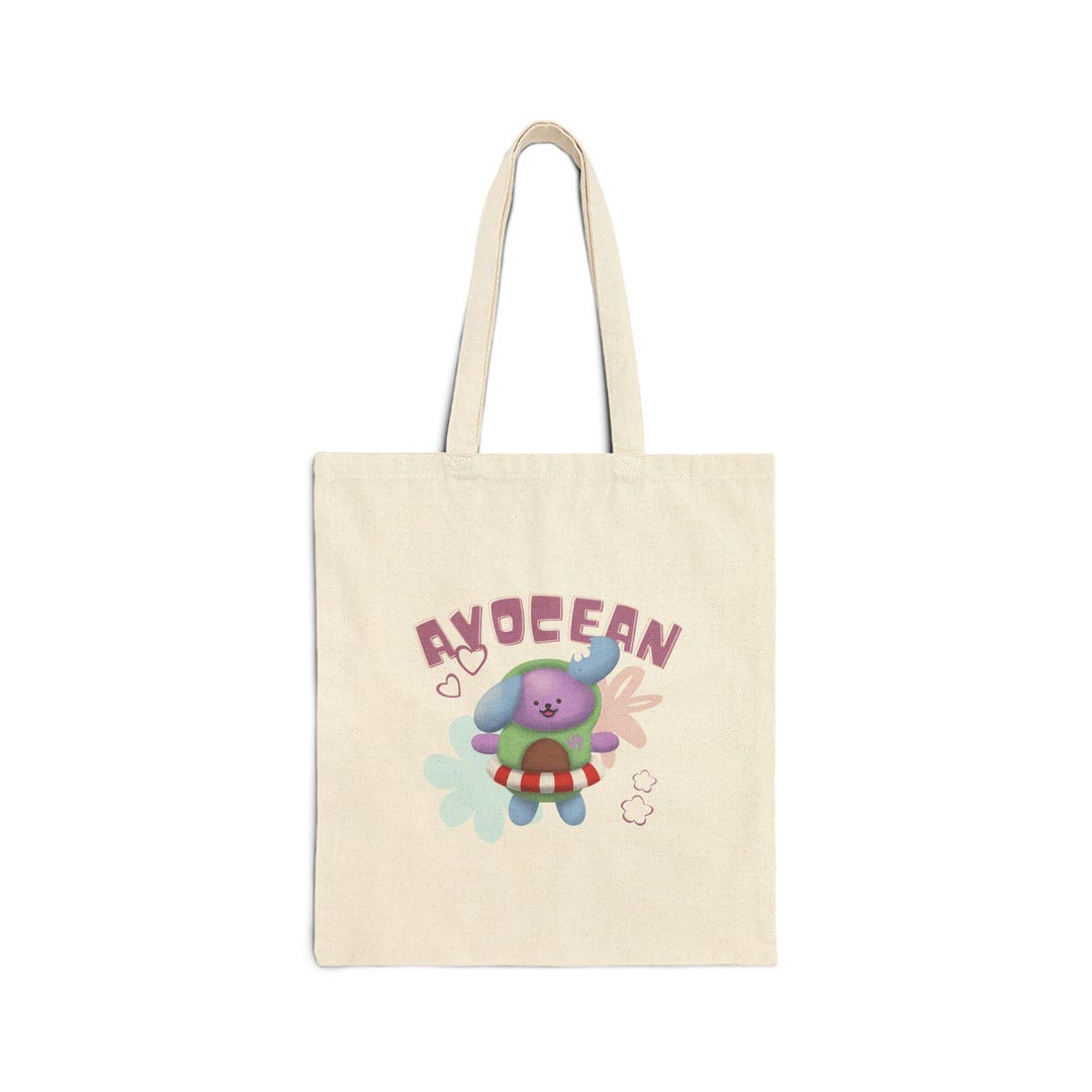 Avocean Tote Bag: GMMTV Mascot, Jimmysea Thai BL Actors Fan Merch