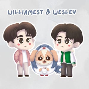 GMMTV Sticker WilliamEst & Wesley | ThamePo BL Series | Thai BL Actors
