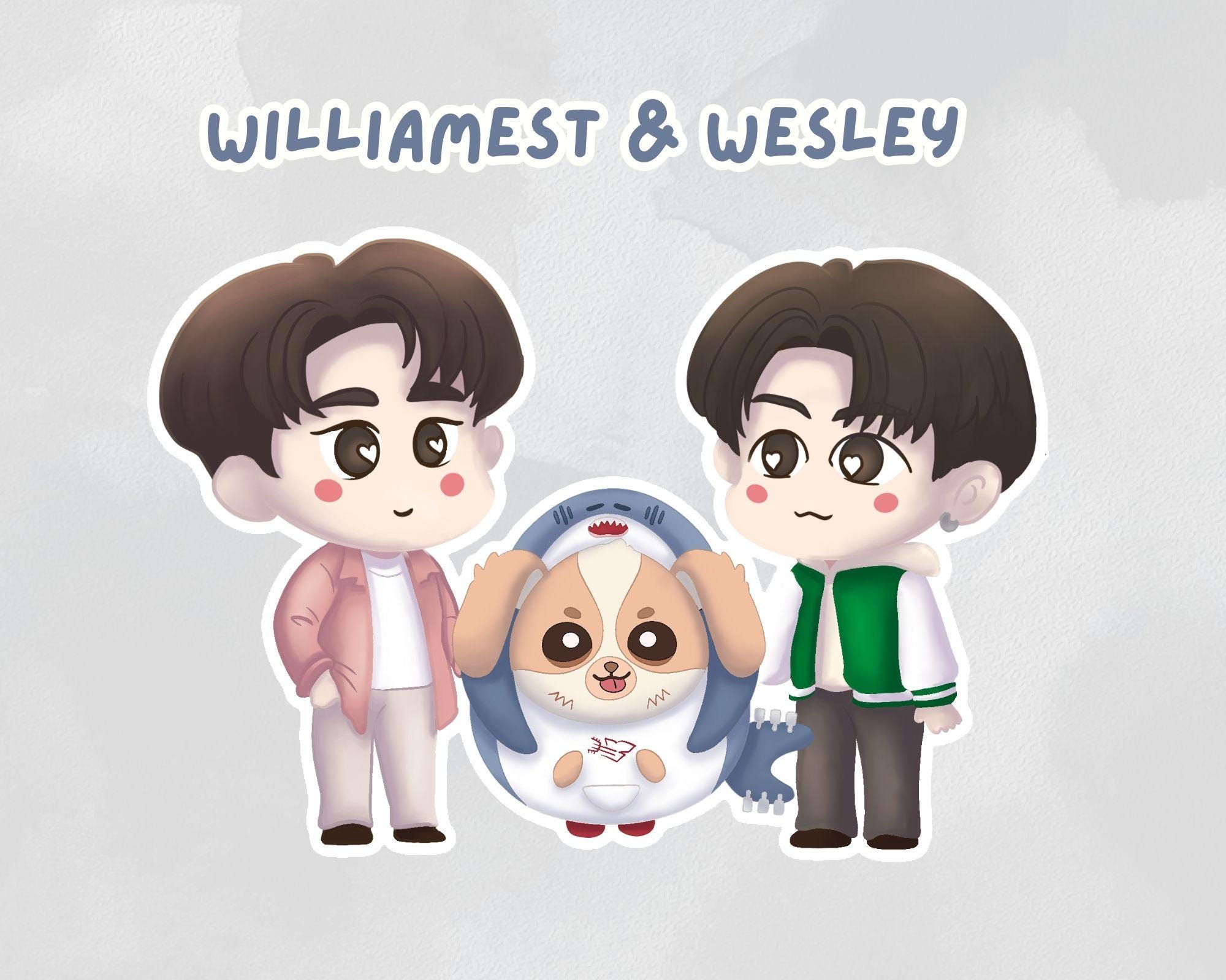 GMMTV Sticker Williamest & Wesley | Thamepo BL Series | Thai BL