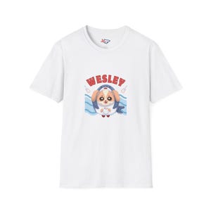 Wesley T-Shirt, GMMTV BL Actors WilliamEst Mascot, Cute Dog Design | Personalized Gift, Customizable Unisex Tee, Shirt, Top, Clothing