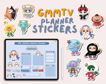 GMMTV Thai BL Planner Stickers | Mascot Designs (Digital Download)