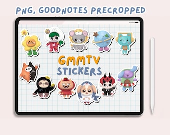 GMMTV Thai BL Series Stickers: Mascot Designs (Digital Download, PNG Files, Goodnotes file)