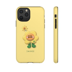 Jaidee Phone Case | JoongDunk GMMTV Thai Bl Actors | Cute Mascot Design | Clear & Matte Yellow iPhone Case