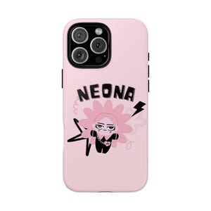 Neona Phone Case, iPhone, Samsung Galaxy | Nani GMMTV Thai Actor | Cute BL Mascot Design | Clear & Matte Pink Phone Case