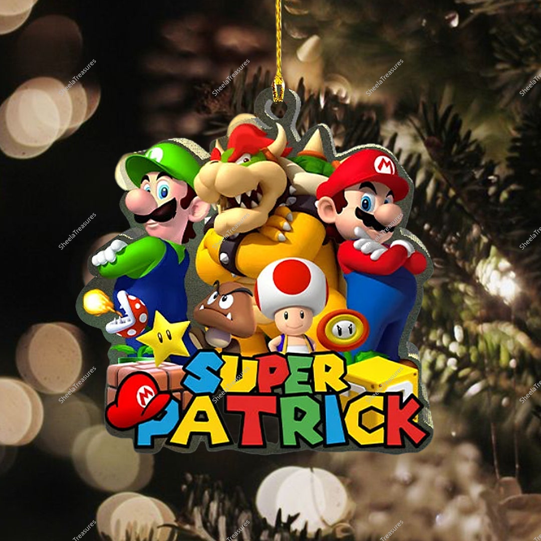 Personalized Super Mario Christmas Ornament Custom Super - Etsy