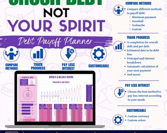 Debt Payoff Planner: Excel Spreadsheet with Snowball & Avalanche (Digital Download)