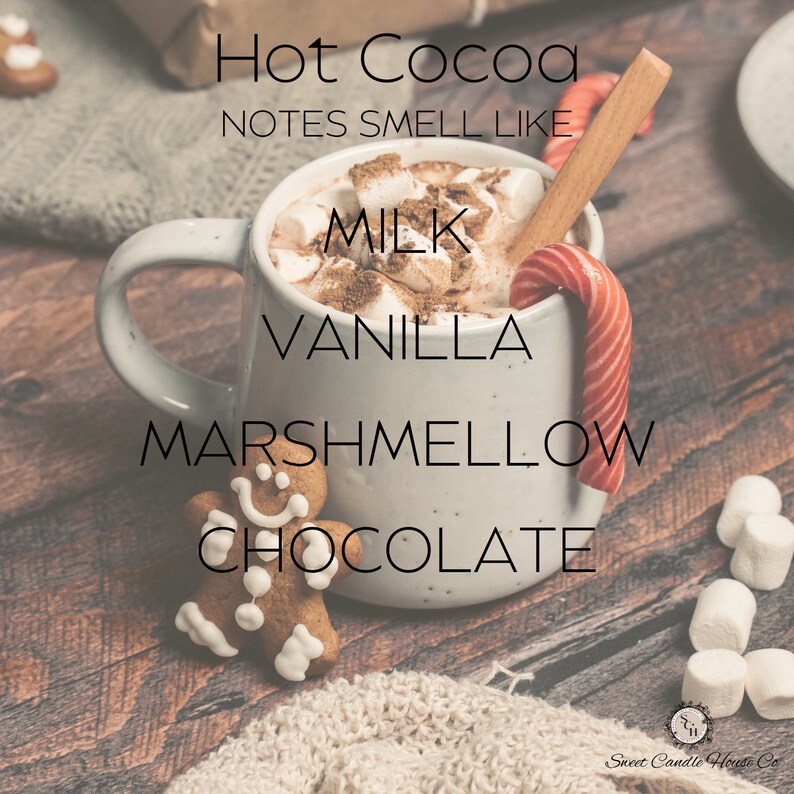 Chocolate candle, hot cocoa candle, mug candle gift dessert candle, hot cocoa bar, Christmas candle, hot chocolate gift, marshmallow candle image 7