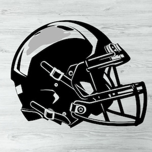 Paquete de silueta SVG de casco de fútbol americano 2.º: archivos SVG, PNG, PDF, DXF y Eps, descarga digital instantánea de vectores