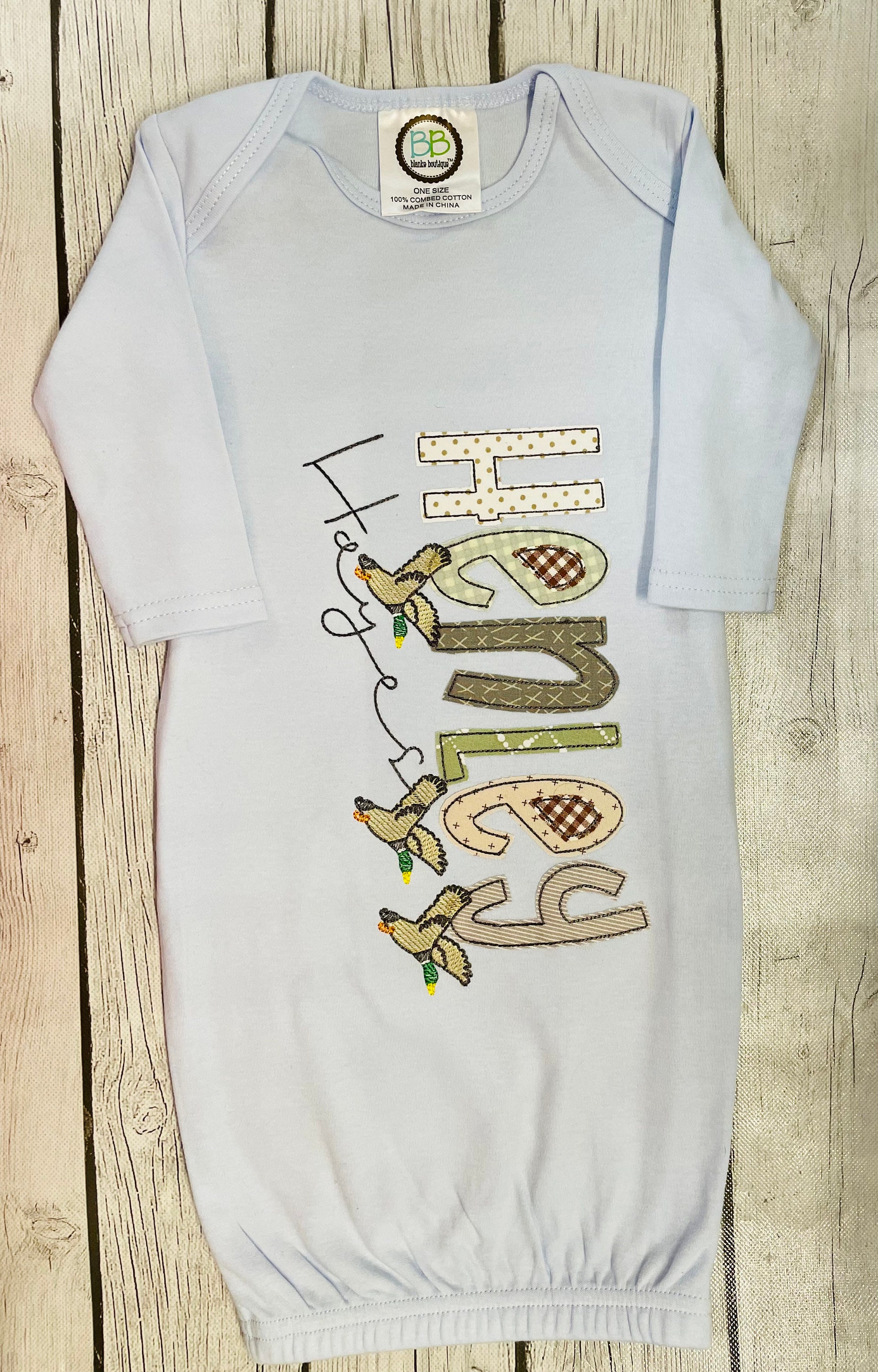 Baby boy gowns with name sale