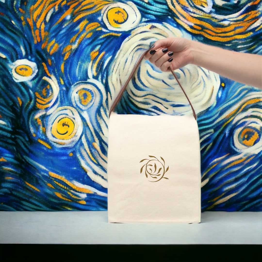 Japanese Lunch Bagcanvas Lunch Bag With Strap Handle, Reusable