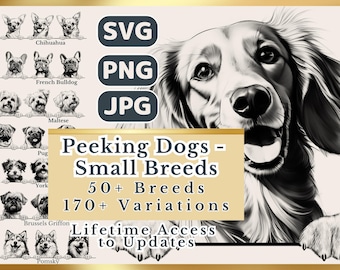 Small Dog Breeds Line Art Bundle: 180+ Variations (SVG, PNG, JPG)