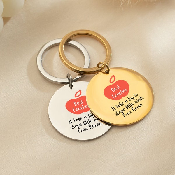 Teacher Key Chain - Etsy